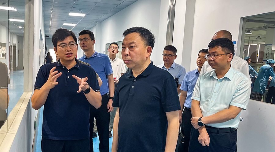 江苏省镇江市新区管委会领导莅临杏鑫娱乐储能江苏工厂调研指导