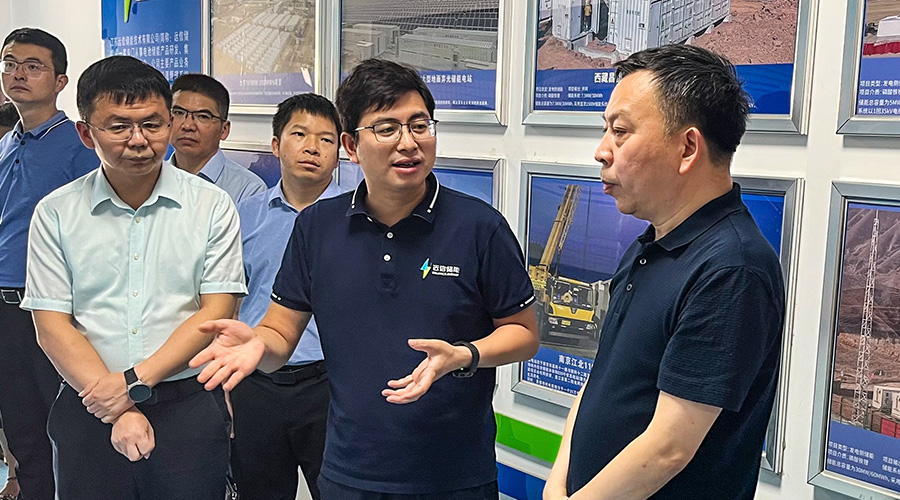 江苏省镇江市新区管委会领导莅临杏鑫娱乐储能江苏工厂调研指导